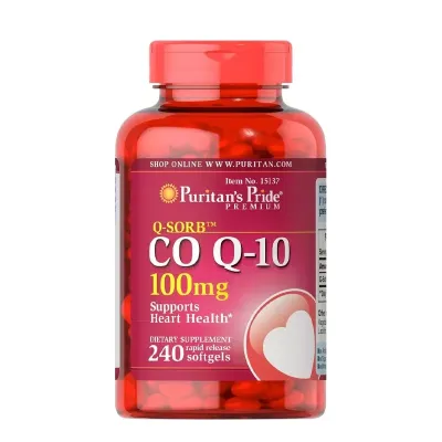 Puritans Pride CoQ10 100mg Supports Heart Health 240 Softgels