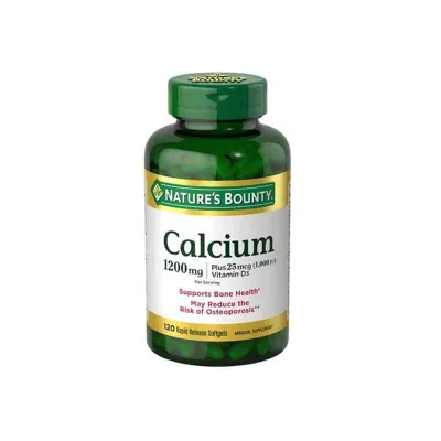 Nature's Bounty Calcium + Vitamin D3 1200mg -120 Softgels