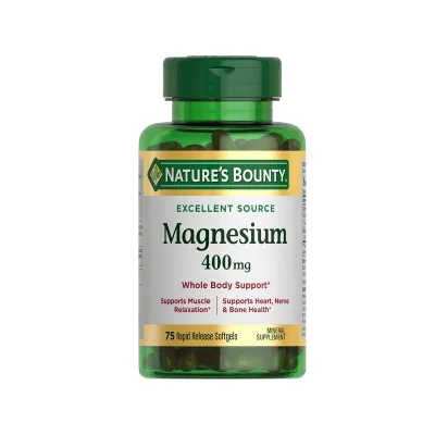 Nature's Bounty Magnesium (400mg) -75 Rapid Release Softgels