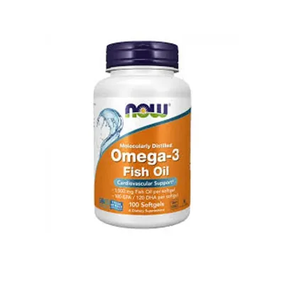 Now Molecularly Distilled Omega-3 fish oil -100 Softgels