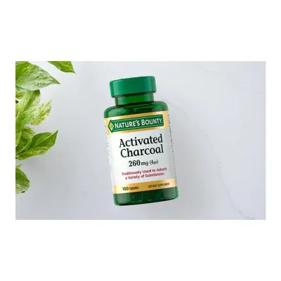 Nature’s Bounty Activated Charcoal 260 mg, 100 Capsules