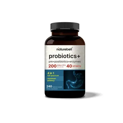 NatureBell Probiotics 200 Billion CFU Per Serving 240 Veggie Capsules