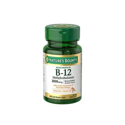 Natures Bounty Vitamin B-12 Methylcobalamin 1000 mcg, 60 Tablets