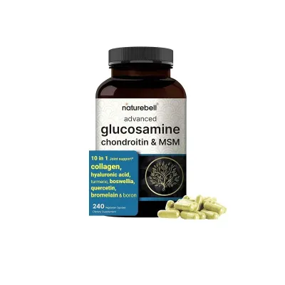 NatureBell Advanced Glucosamine Chondroitin MSM Supplement, 240 Capsules